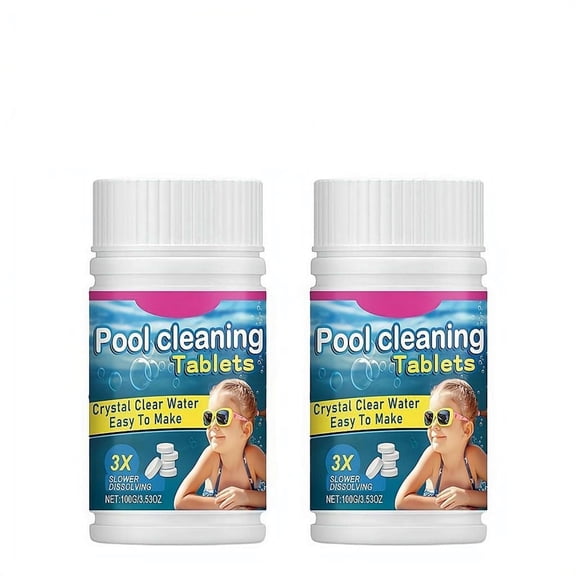 Pool Cleaning Tablets for Crystal Clear Water,NEW Clears Cloudy or Hazy Pool Water,Fast-Acting Slow Dissolve Formula for Above/In-Ground Pools