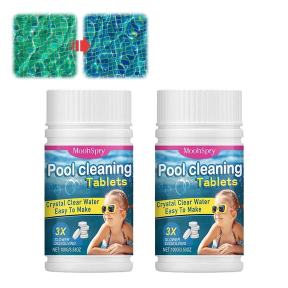 Pool Cleaning Tablets for Crystal Water - Fast-Acting Water Balance, Perfect for Spa Hot Tub & Pools