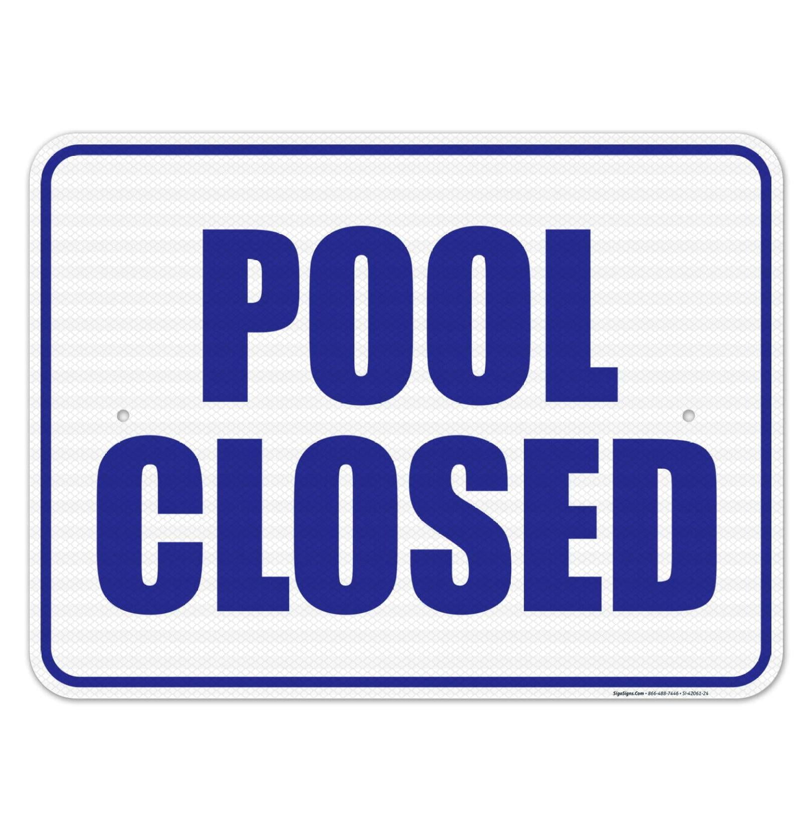 No Diving Pool Sign GIMIPAT Pool Closed Sign - 12x8in Aluminum No