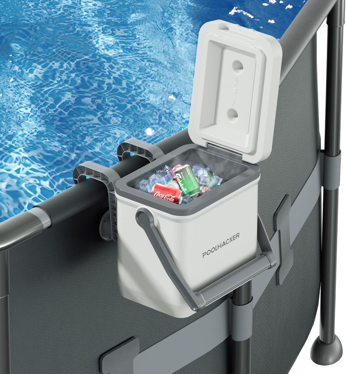 Pool Cooler, Insulated Cooler Hard Cooler with Handle for Above-Ground ...