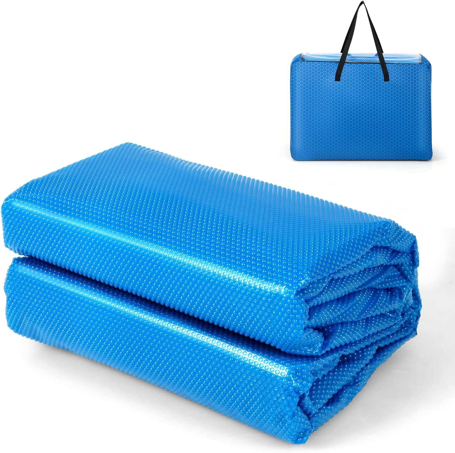 Pool Cover, 16 FT x 32 FT 12-mil Solar Pool Cover with Carry Bag, Heat ...