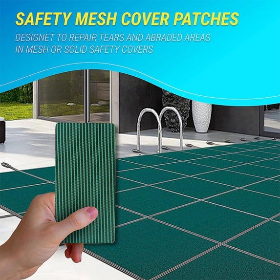 Pool Cover Patch Kit Self- Mesh Netting Leak Tape for Pool Safety Cover Tears and Holes