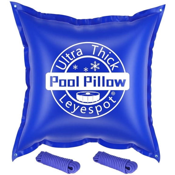 4x4 Ft Pool Pillows for Above Ground Pools, 0.4mm Ultra Thick Cold-Resistant Above Ground Pool Winter Pool Pillow, Winterizing Winter Closing Pillows(with 2x16.5ft Rope)
