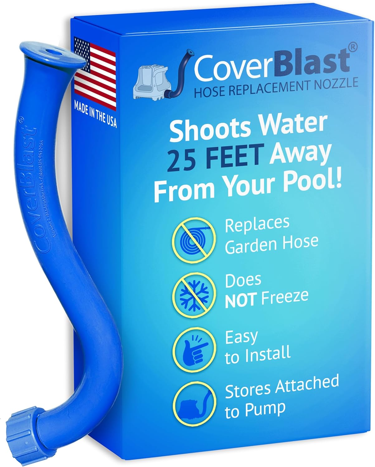 Pool Cover Pump Attachment USAMade & Patented Pool Cover Pump Hose