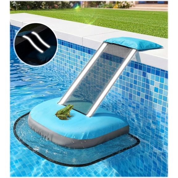 Pool Critter Escape Ramp with Reflective Strips | Easy to Setup & Anti-UV Pool Animal Saving Escape Ramp | Free Maintenance Frog Log for Wildlife Saving - Rescue Animals Escaping from Pools