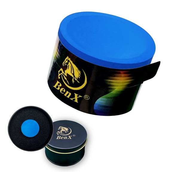 Pool Cue Chalk Professional Competition Level Billiard Chalk Blue round Nano Technology Long Lasting Enhanced Spin ControlWax、Dry、Neutral Options