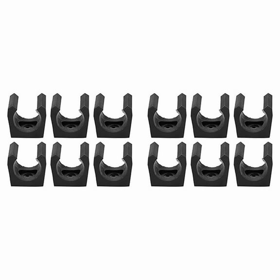 Pool Cue Clamp, Set of 12 Plastic Billiard Single Stand Mini Rod Storage Accessories,12 x Billiard cue clip,Black