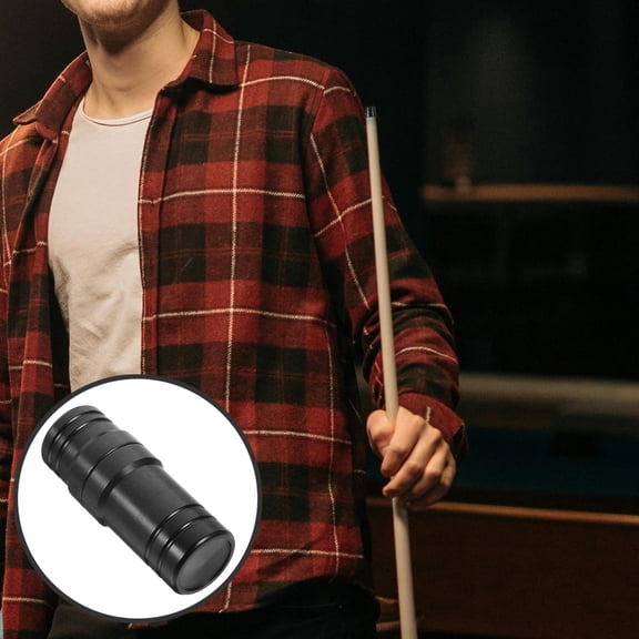 ETHZZLE ABS Billiard Cue End Protector, Black, All-Around Protection, Fine Workmanship
