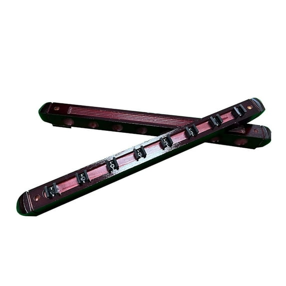 Pool Cue Holder Convenient Sturdy 8 Cue Wall Mounted Rack for Club Bars Billiard red
