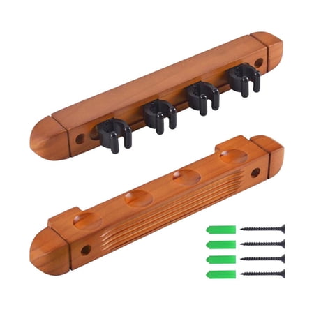Pool Cue Rack Claw Fishing Rod Stand Solid Wood 4 Pool Billiard Stick Holder Yellow