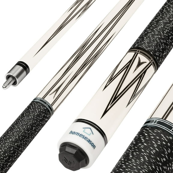 Pool Cue Stick 58" Billiard Cue Sticks Nylon Thread Grip Professional Low Deflection Pool Sticks Maple Wood Pool Sticks 13mm Tip 20oz