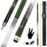 Pool Cue Stick 58" Billiard Cue Sticks with Cue Case 3D Printed Grip Professional Low Deflection Pool Sticks Maple Wood Pool Sticks 13mm Tip - 19 OZ
