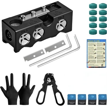 Pool Cue Repair Kit Deluxe Pool Cue Tip Repair Kit - Everything Included Cue Tip Shaper