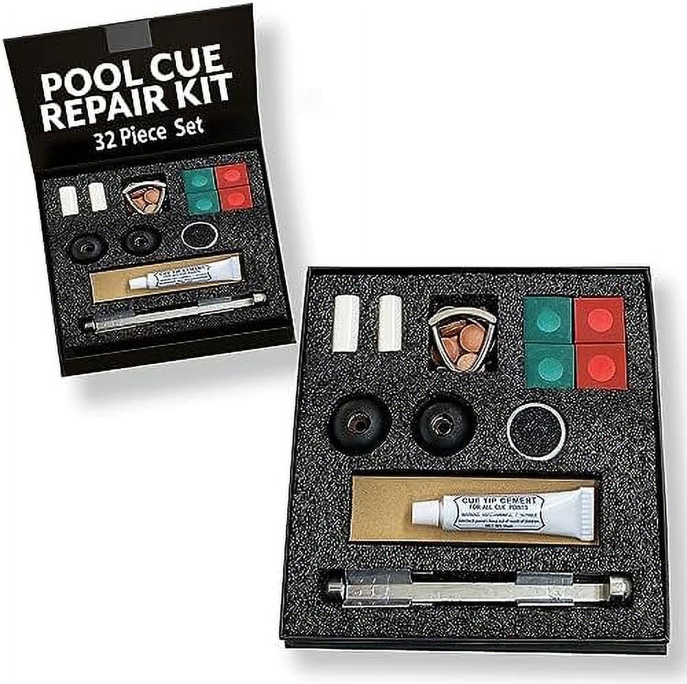 Pool Cue Tips Replacement Kit, Includes Pool Stick Tips, Aluminum Pool