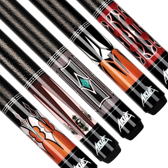 Pool Cues, 5-Pack 58" Maple Pool Cue Stick, Pool Sticks for Adults - Perfect for Home Game Rooms, Bars & Billiard Halls, Pool Que 18 19 20 21 oz Pool Cue Set