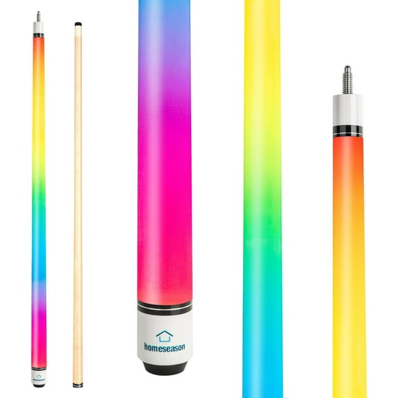 Pool Cues 57 inch Pool Cue Stick with 12.7mm Fiber Leather tip for Beginner, Commercial and Home