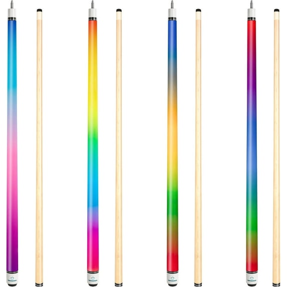 Pool Cues 57 inch Pool Cue Stick with 12.7mm Fiber Leather tip for Beginner, Commercial and Home