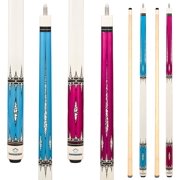 Pool Cues 58 inch Pool Cue Stick with 13mm Fiber Leather tip 20oz 4-Colors for Beginner, Commercial and Home