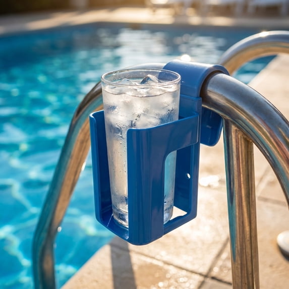 Pool Cup Holder, Hanging Drink Rack for Above Ground Pool Rail ...