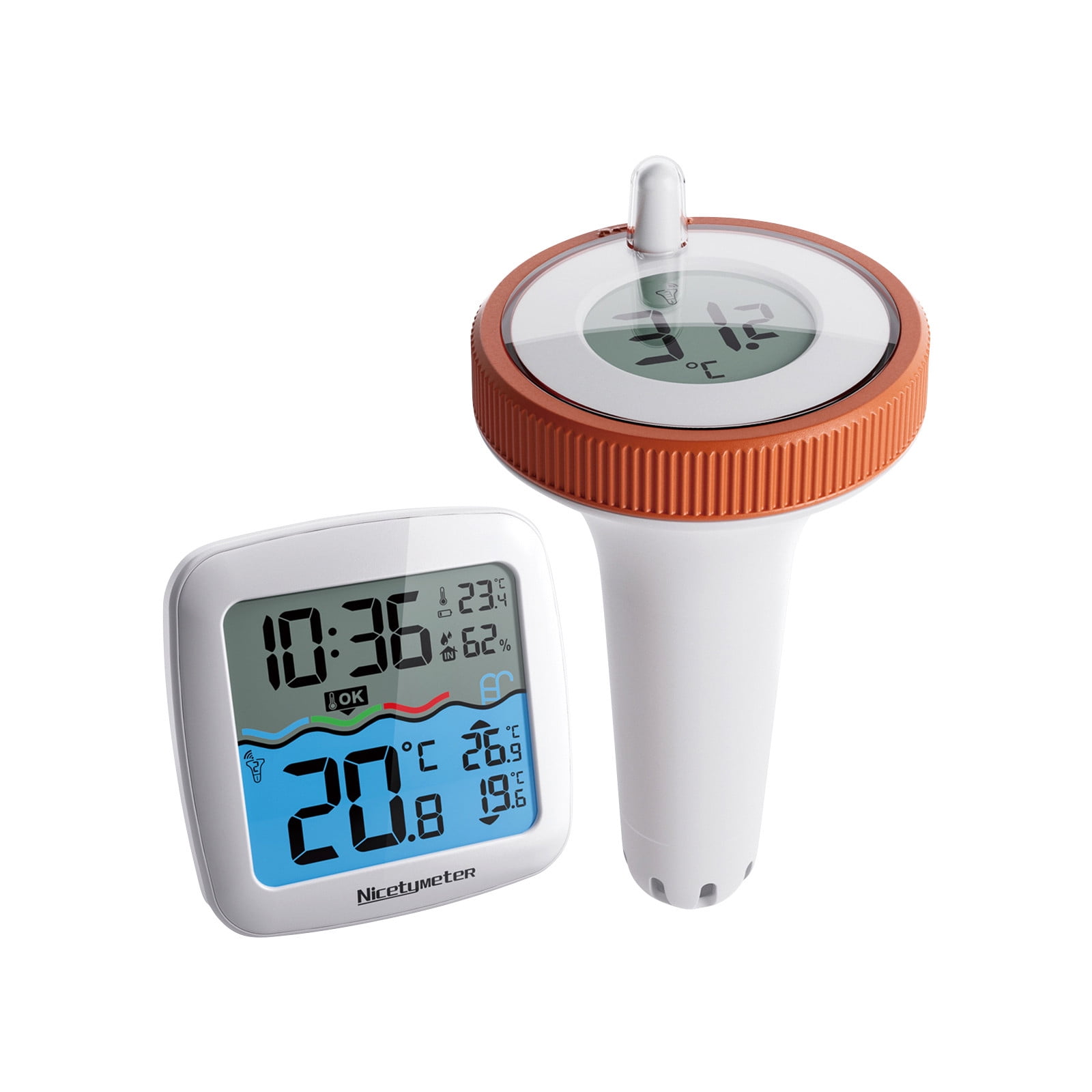2025 Next-Gen Solar Pool Thermometer Floating Easy Read, Digital Pool ...