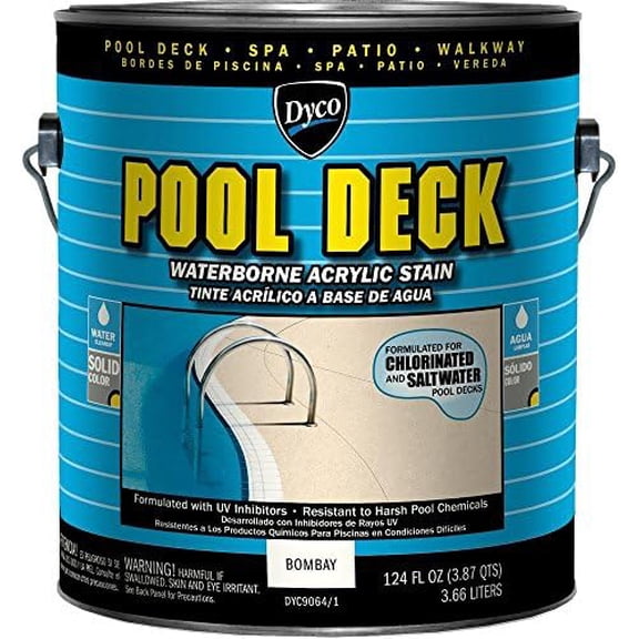 Pool Deck 1-gal. 9064 Bombay Low Sheen Waterborne Acrylic Stain$$Tools & Hardware Other