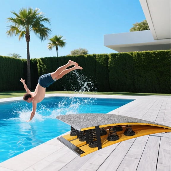 Pool Diving Board for Adults - Gymnastics Springboard with High-Elastic Steel Springs, Diving Board for Pool or Training - Perfect for Pool Diving Board Enthusiasts-blue
