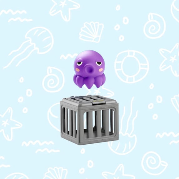 Pool Diving Toy Set with Sea Animal Figures and Rescue Cages, Water Exploration Game for Swimming Fun, Weighted Design for Consistent Dives, Encourages Active Underwater Play and Confidence