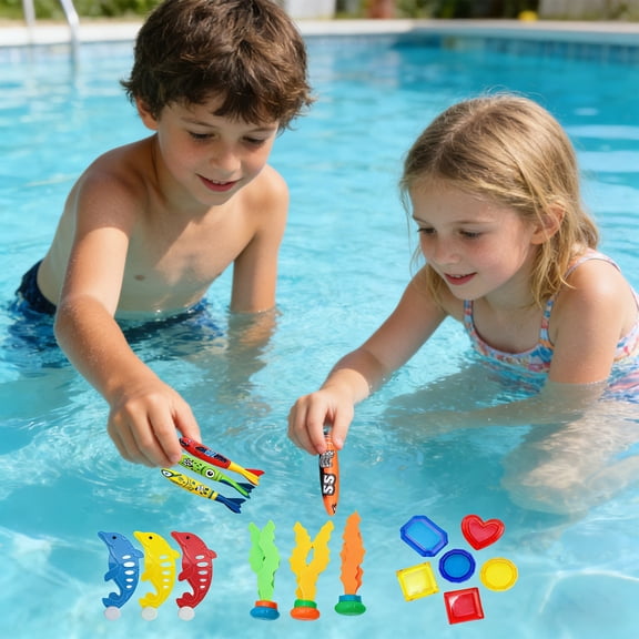 Pool Diving Toy Set, Underwater Swimming Rings And Sticks, Sinking Water Play Accessories, Interactive Outdoor Activity Game Set, Beach Pool Summer Fun Training Equipment