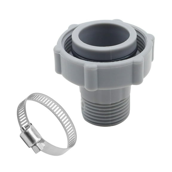Pool Drain Fitting Connects Pools Drain Hose Adapter Ground Pool Drain Adapter with Clamping Rings for Garden Pipe