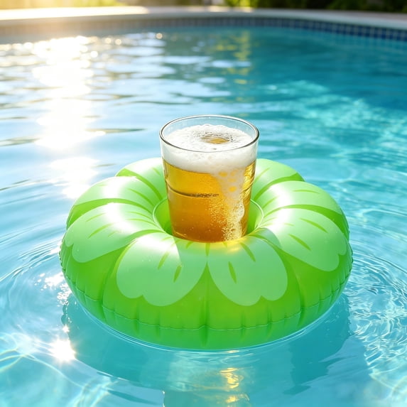 Pool Drink Floaties, Doughnut Inflatable Drink Holders Floating Cup Holders Drink Floats for Pool Party