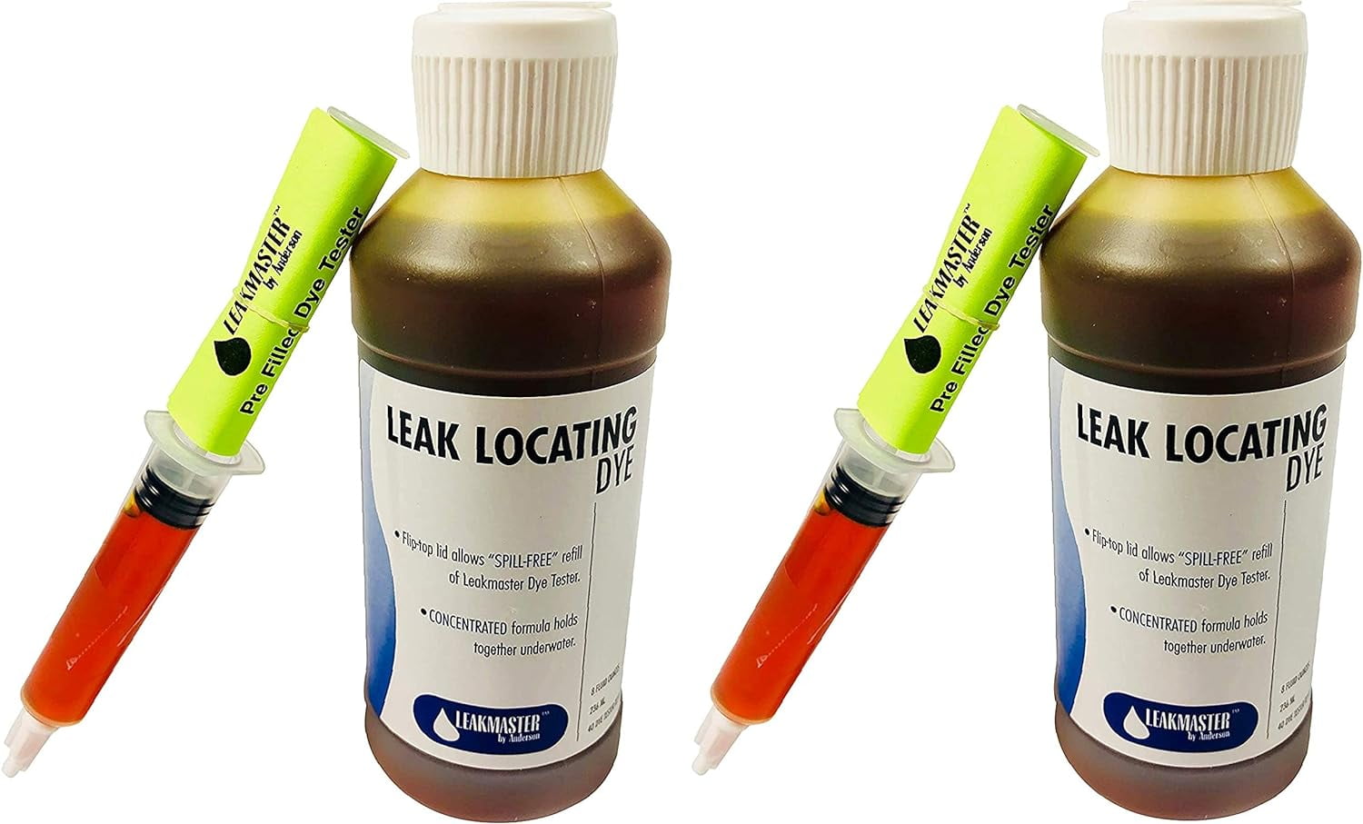 Pool Dye Leak Detection Kit Fluorescent Yellow Pool Dye & Refill