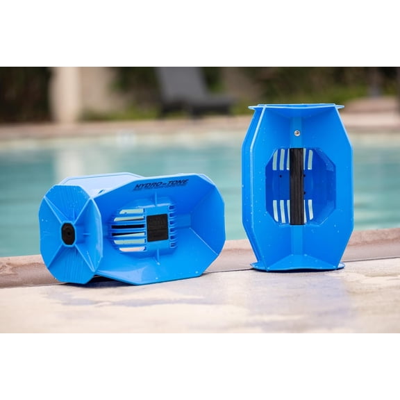 Pool Exercise Dumbbells Pair, Aquatic Water Weights for Functional Strength Training, UV and Chlorine Resistant, Quick Start Guide Included