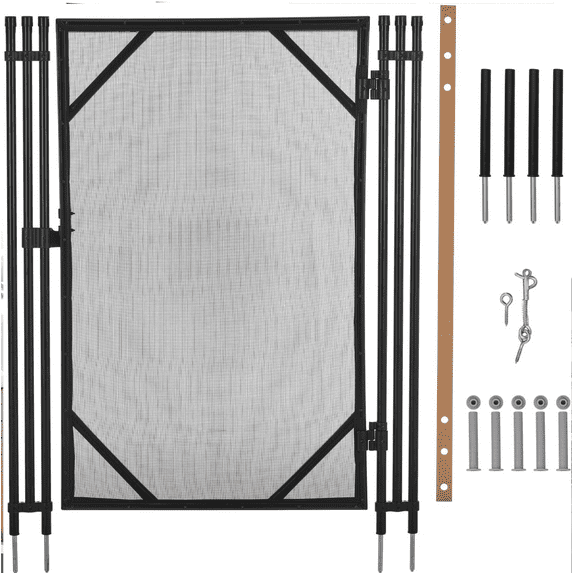 Pool Fence Gate 4 x 2.5 FT Pool Gate for Inground Pools Pool Safety Fence Gate Kit with Stainless Steel Latch Easy DIY Installation Aluminum Frame