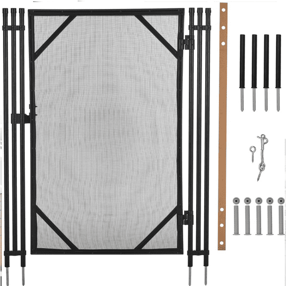 Pool Fence Gate 4 x 2.5 FT Pool Gate for Inground Pools Pool Safety Fence Gate Kit with Stainless Steel Latch Easy DIY Installation Aluminum Frame
