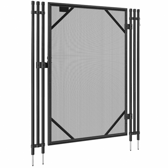 Pool Fence Gate 4 x 2.5 FT Removable - Inground Pool Safety Gate for Kids, Aluminum Alloy Frame, Stainless Steel Latch, Easy Install