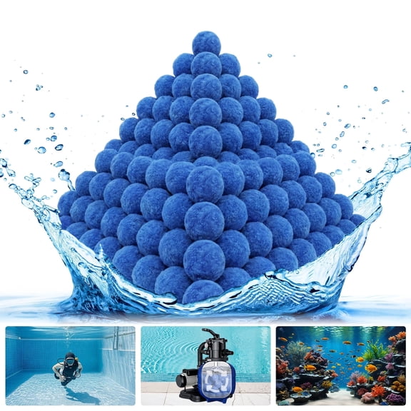 Pool Filter Balls 3LB for Sand Filter, Replace 110 lbs Sand, Reusable Pool Filter Media Balls for Pump, Ultra Fine Filtration, No Clogging, Less Backwash, for Swimming Pools