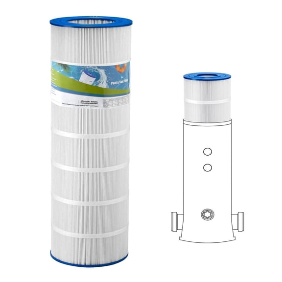 Pool Filter Cartridge 150 Sq Ft - Spa Hot Tub Filter Replacement R173216, PAP150 - Trilobal Pleated, Easy Clean
