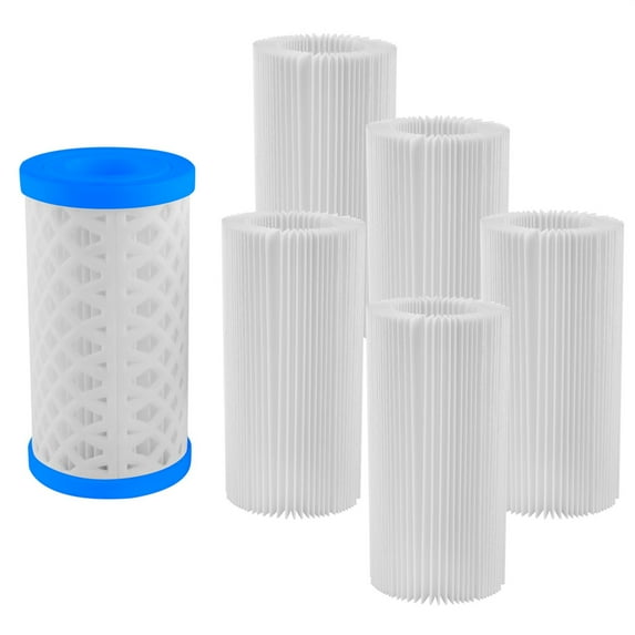 Pool Filter Cartridge Type B | Swimming Pool Pump Filter | Reusable Detachable PVC Cover | High-Efficiency Filtration | Removes Hair, Debris, Sand | 8 Pack | 5.7" OD x 9.9" H | Easy Replacement