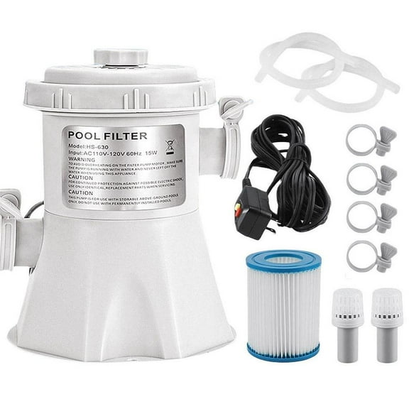Pool Filter Pump, Ground Pools 330 GPH Pump Rate Pool Filter, Improved Circulation and Filtration, Easy Installation, Improved Water Clarity
