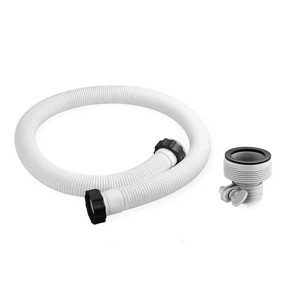 Pool Filter Pump Hose, 1.5" Diameter Replacement Hose,1.5m/4.92ft Heavy Duty Flexible Swimming Pool Hose with Connector, Compatible with Above Ground Pool Filter Systems, Durable Hose