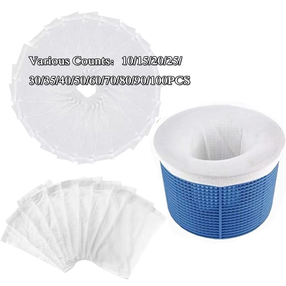 Pool Filter Separator Socks Suitable for Ground and Ground Pool Fine Mesh Leaf Pollen Collector Fragments Prefiltration Cement Socks, Pool Nets Protector Filter Screen Padding Protector