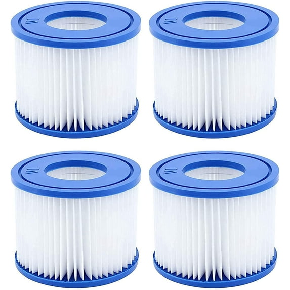 Pool Filter VI for Saluspa Hot Tub Filters Pump Replacement Cartridge Type VI, Hot tub Filters VI for Lay-Z-Spa, for Coleman SaluSpa Filters 90352E Swimming Pool Filter (4 Pack)