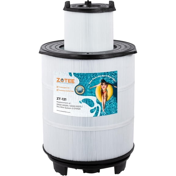 Pool Filters Cartridge Inner and Outer Set Replaces Sta-Rite 25021-0200s & 25022-0201s System 3 S7m120,300sq.ft (Black)