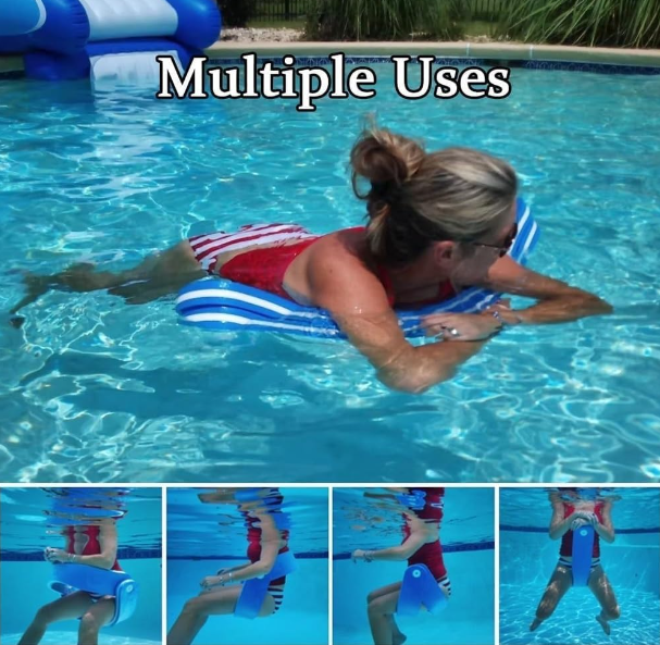 Schwimmstuhl Float-N-Fold 3-in-1 - Nicht Aufblasbarer Wasserstuhl Für Pool & See