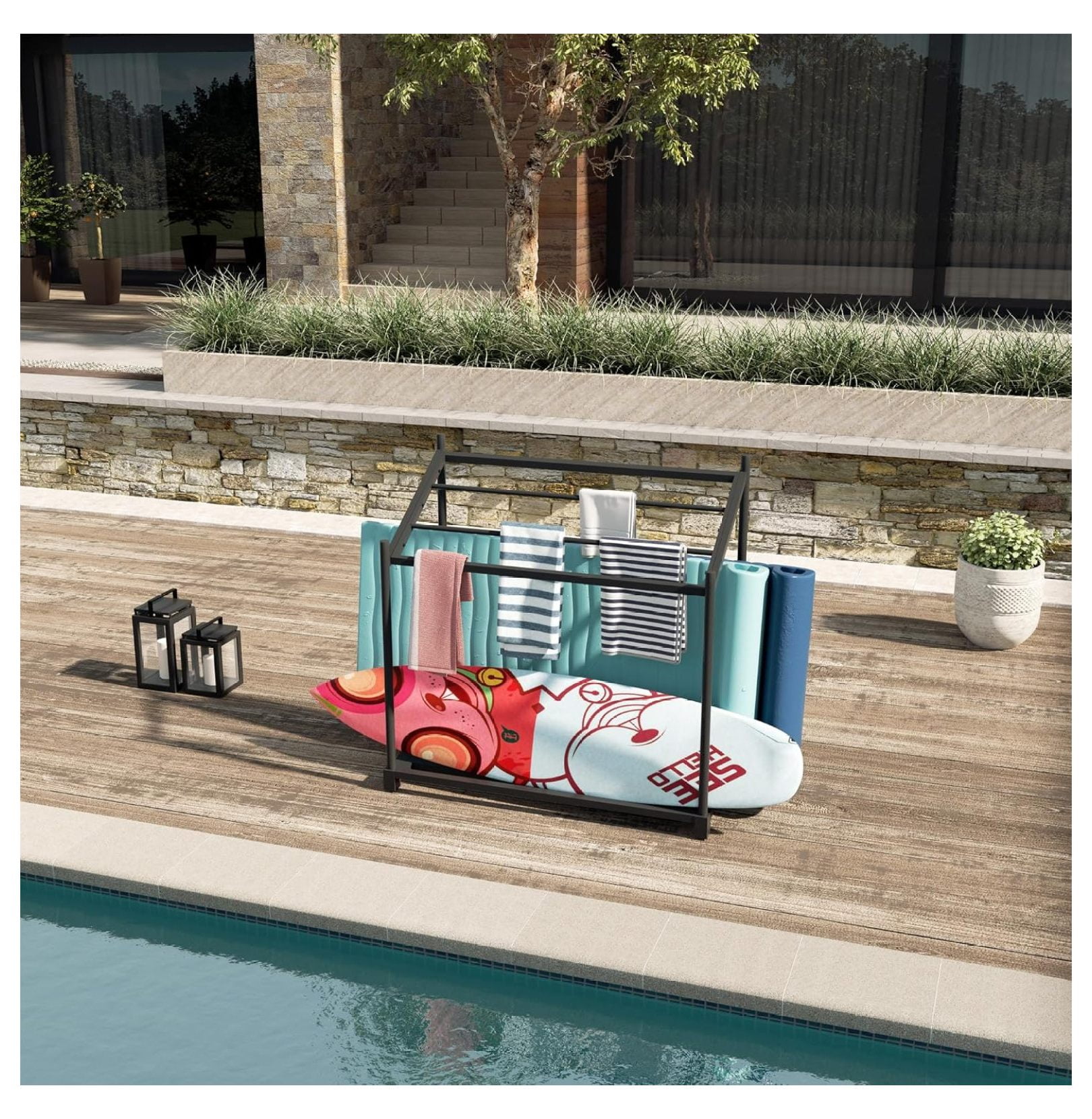 Pool Float Holder- Convenient Storage for Pool, Beach (HAMBO) - Walmart.com