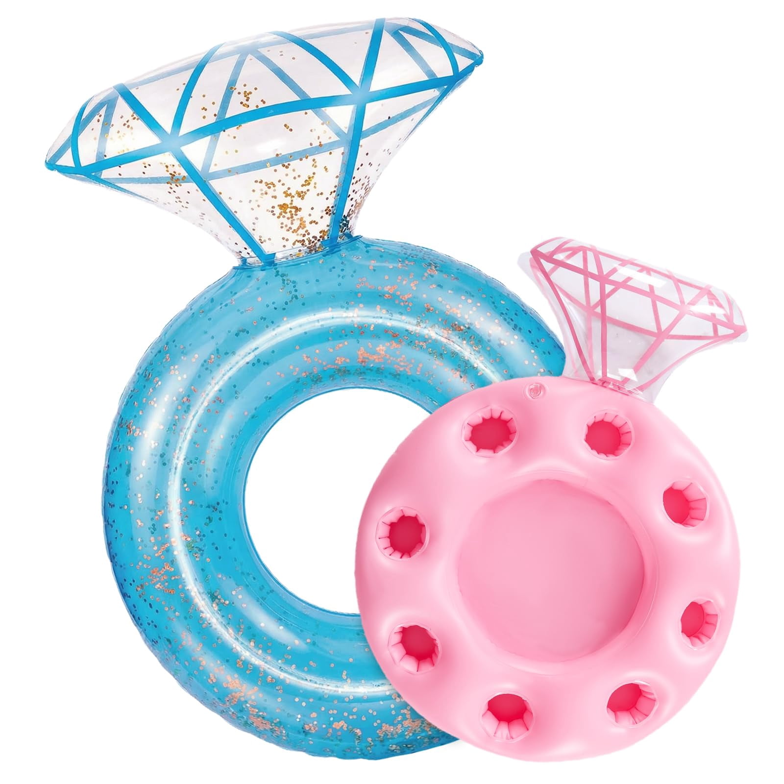 Koorium Inflatable Pool Ring Float Diamond Ring for Adults, Supports ...