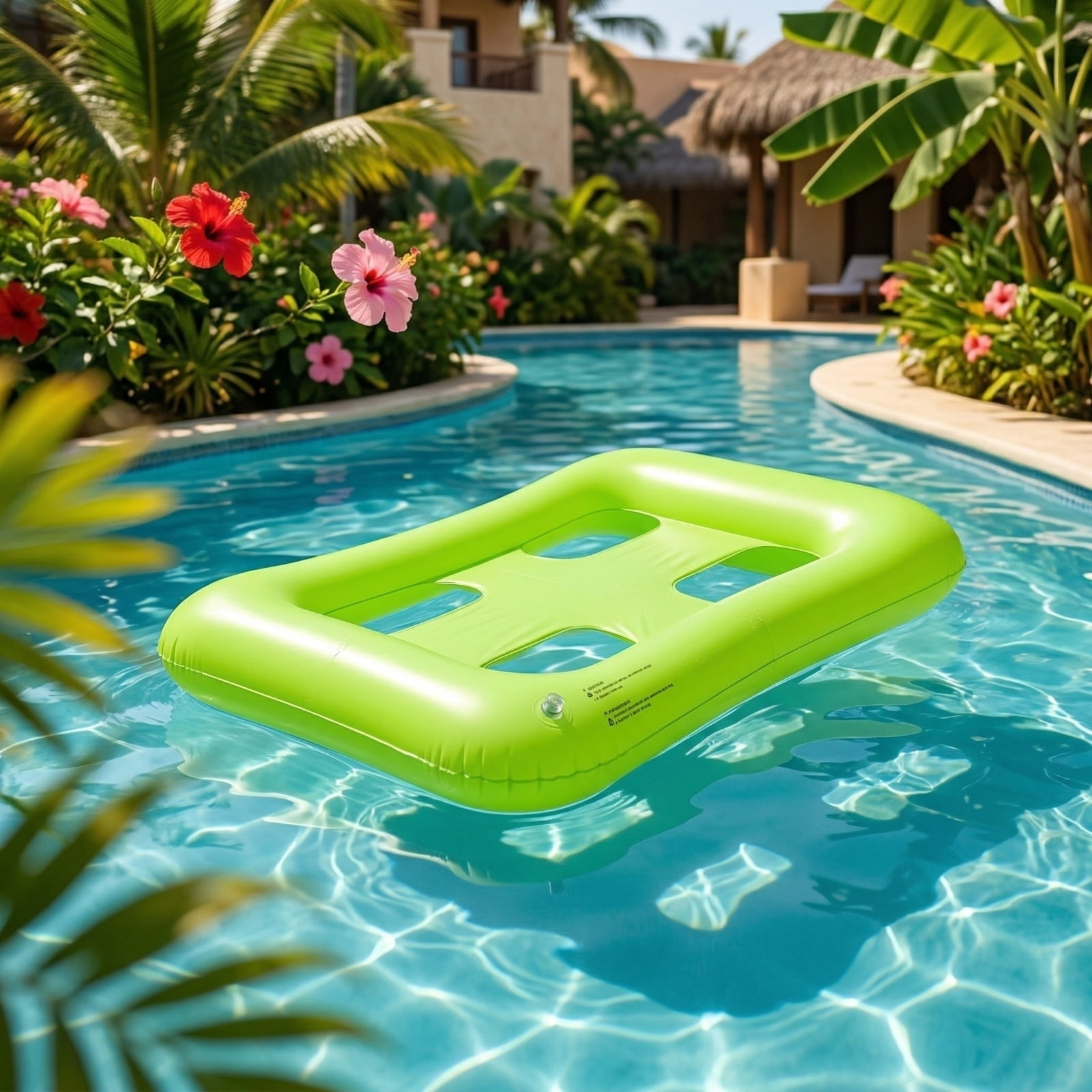 Pool Float - Inflatable Floating Raft Chair, Comfortable Sturdy Lounge ...