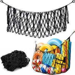 Pool Float Storage Net, Bexikou Foldable Hanging Organizer Mesh for Pool Side Fence, Swimming Outdoor Toy Storage for Floats, Balls, Inflatable Toys & Accessories