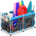 thumbnail image 2 of AplusChoice 48x30x34 Inch Mesh Pool Storage Bin Rolling Cart - Swim Toys Organizer 2 of 6