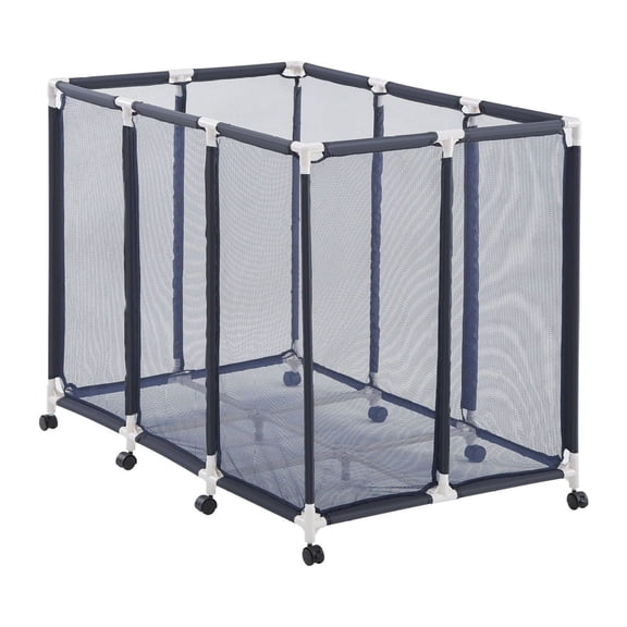 Pool Float Storage Organizer, Rolling Pool Toy Holder x 33 x 39 in, Large Capacity Mesh Basket with Casters